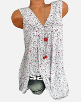 Ärmelloses Tanktop mit Blumenmuster