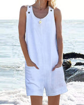 Einfarbiger, lässiger Overall