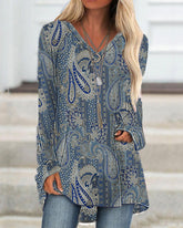 Langarmshirt mit Paisley-Print