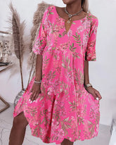 Etuikleid mit Blumenmuster