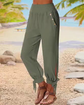 Schlichte, gerippte Hose