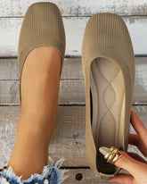 Atmungsaktive flache Schuhe mit runder Spitze