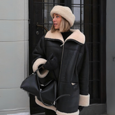 Wintermantel mit Fellfutter