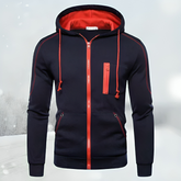 Lässige, schmal geschnittene Kapuzenjacke mit Reißverschluss für Herren