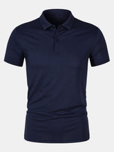 Solides Mesh-Poloshirt