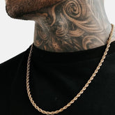 Antonios Twist Edelstahlhalskette Herren