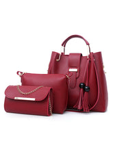 Handtasche für Damen, Umhängetasche, 3-teiliges Set