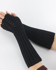 Halbfingerhandschuhe mit Strick