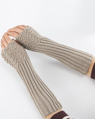 Halbfingerhandschuhe mit Strick