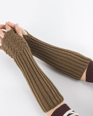 Halbfingerhandschuhe mit Strick