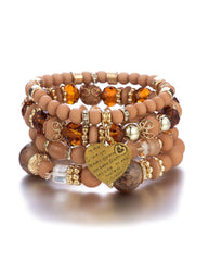 Mehrschichtiges Armband mit Herz