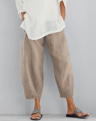 Lockere, lässige, verkürzte Hose