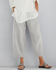 Lockere, lässige, verkürzte Hose