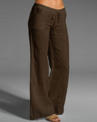 Schlichte Hose mit weitem Bein