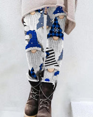 Weihnachtsleggings mit Weihnachtsmann-Aufdruck