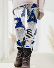 Weihnachtsleggings mit Weihnachtsmann-Aufdruck