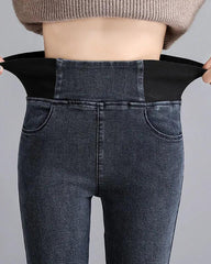 Schmale Bleistifthose mit elastischem Bund