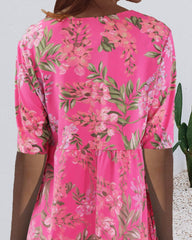 Etuikleid mit Blumenmuster