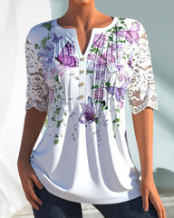 Elegantes Top mit Schmetterlingsprint