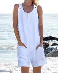 Einfarbiger, lässiger Overall