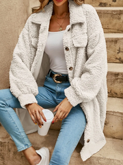 Bequemer Wollmantel im entspannten Stil.