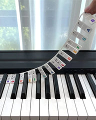 Abnehmbare Notenetiketten für die Klaviertastatur