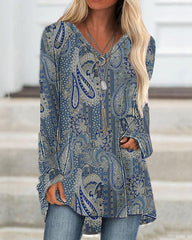 Langarmshirt mit Paisley-Print