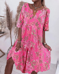 Etuikleid mit Blumenmuster