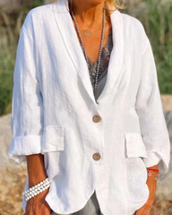 Einfarbiger Cardigan mit Revers