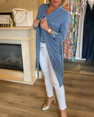 Lässiger, schlichter Knopfmantel