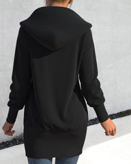 Kapuzenjacke mit Leopardenmuster und Reißverschluss