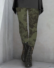 Elegante Leggings mit Blumenmuster