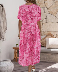 Lässiges Kleid mit Blumenmuster und kurzen Ärmeln