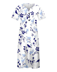 Kleid mit Blumenmuster und Taschen