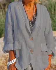 Einfarbiger Cardigan mit Revers