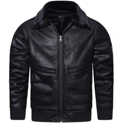 Hochwertige Lederjacke „Cosmic Cascade“.