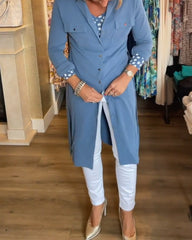 Lässiger, schlichter Knopfmantel