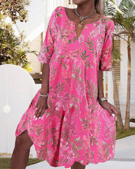 Etuikleid mit Blumenmuster