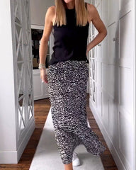 Lässiger langer bedruckter Rock