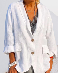 Einfarbiger Cardigan mit Revers