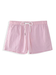 Button-Down-Hemd mit geometrischem Print, Tasche und kurzen Badeshorts