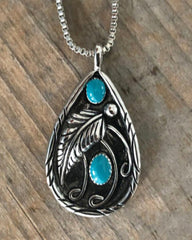 Böhmische Vintage-Halskette mit Anhänger