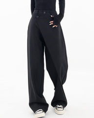 Unregelmäßige einfarbige Patchwork-Hose