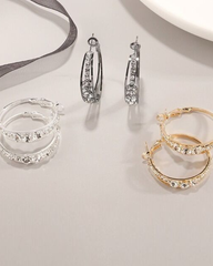 Creolen mit eingearbeiteten Strasssteinen