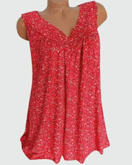 Ärmelloses Tanktop mit Blumenmuster