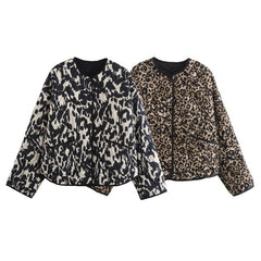 STINA - LEOPARD | SCHWARZWEISS - LEICHTE JACKE