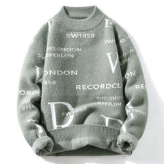 Trendiger, bedruckter, dicker, warmer Pullover für Herren