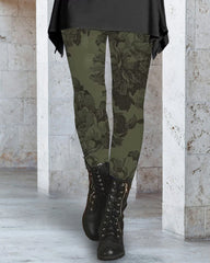 Elegante Leggings mit Blumenmuster