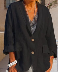 Einfarbiger Cardigan mit Revers