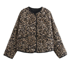 STINA - LEOPARD | SCHWARZWEISS - LEICHTE JACKE